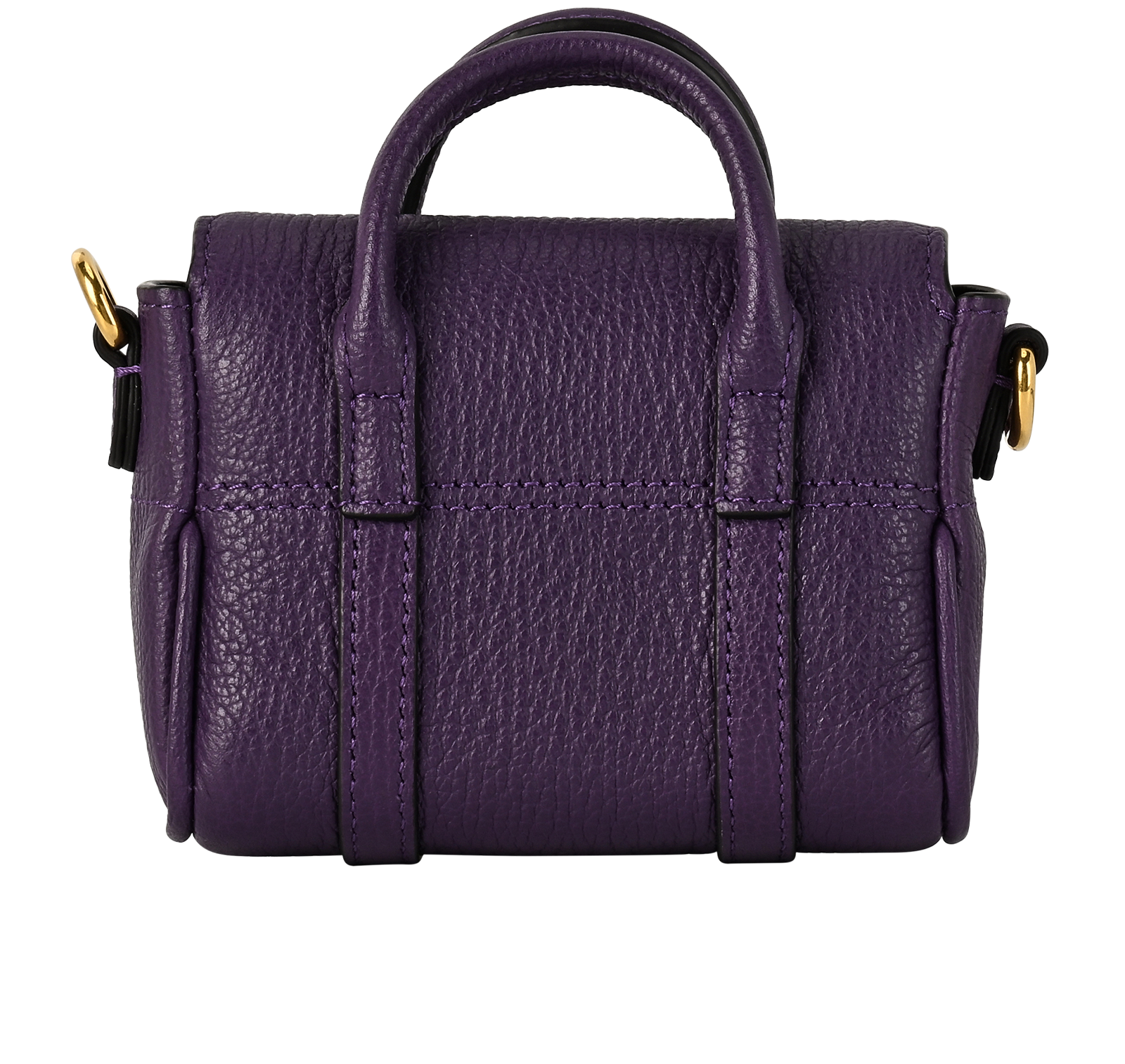 Mulberry Micro Bayswater, &pound;350, Handbags, Purple, Leather, Back view